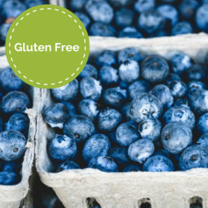 blueberries with gluten free claim on box