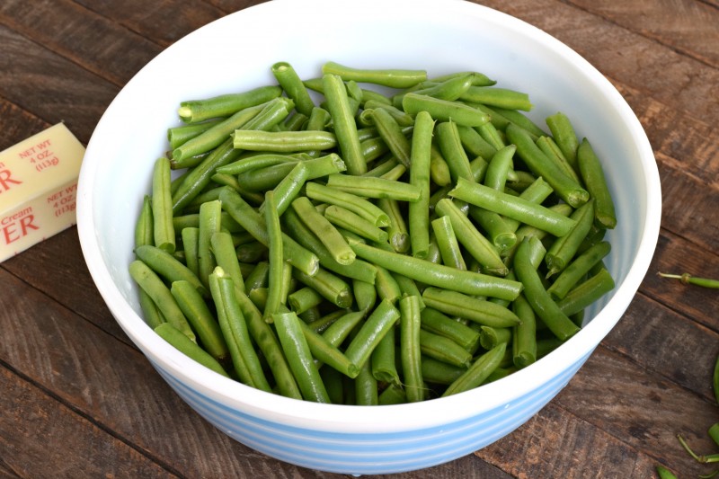Green Beans in Bowl Southern Plate